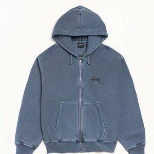 NWT Stussy Pigment Dyed Zip Up Hoodie (unisex L)